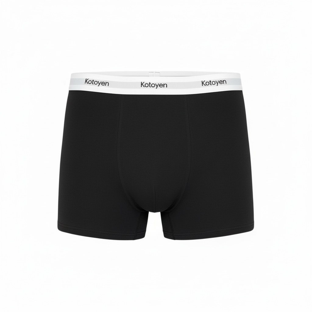Kotoyen 3 Pack Trunks - Classic Fit (Black with White Waistband)