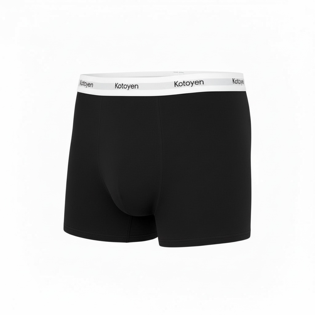 Kotoyen 3 Pack Trunks - Classic Fit (Black with White Waistband)