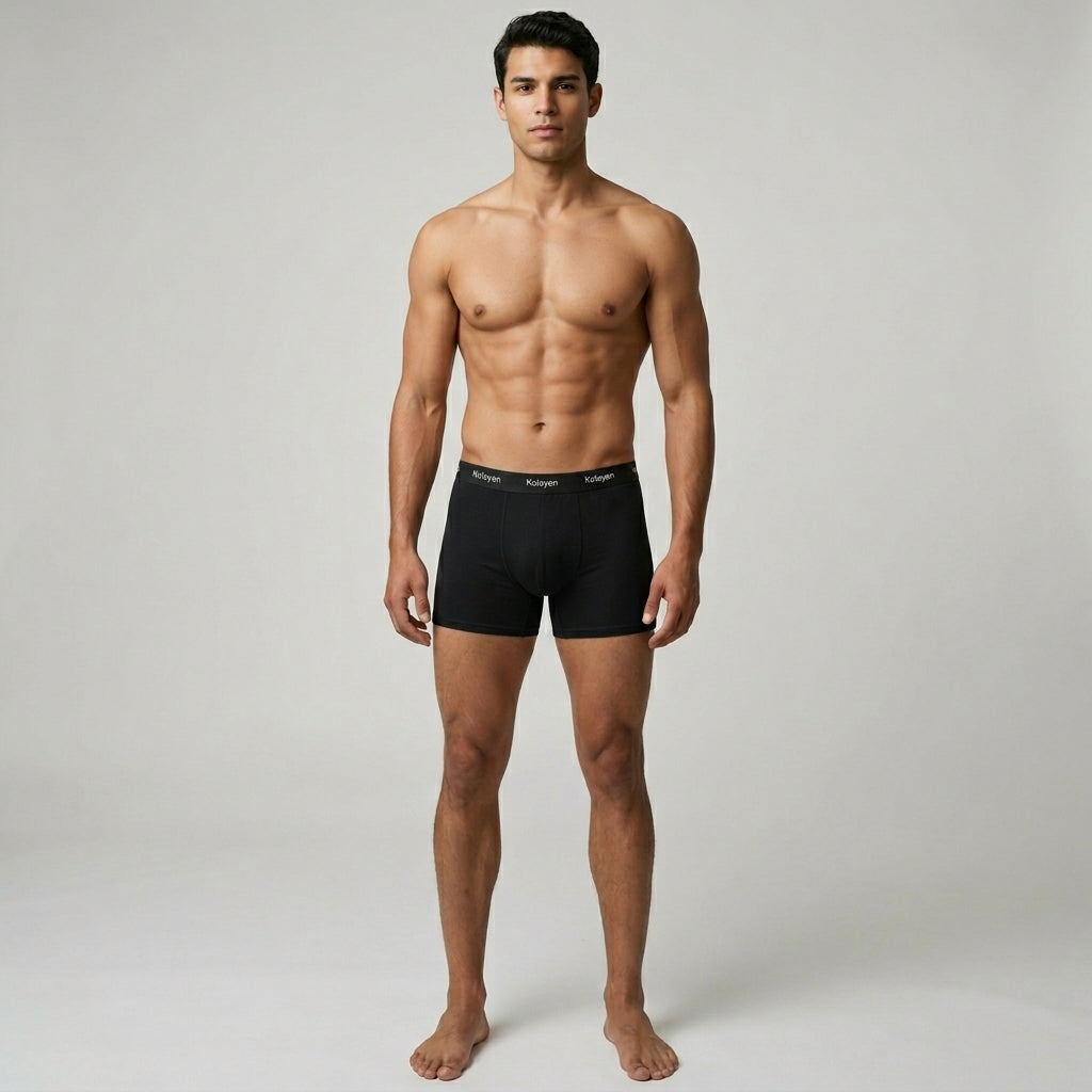 Kotoyen 3 Pack Boxer Briefs - Classic Fit Black